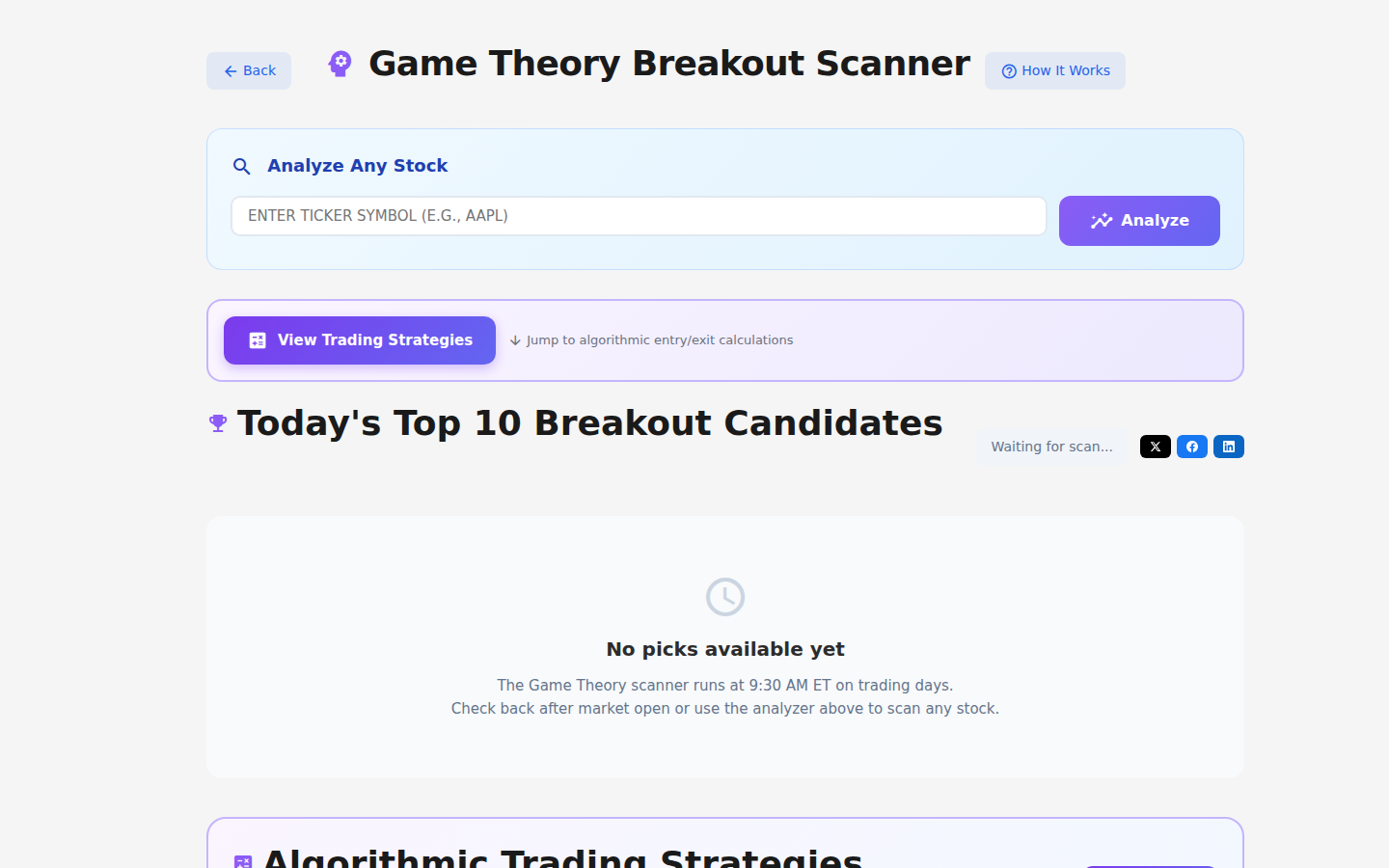 Game Theory Scanner