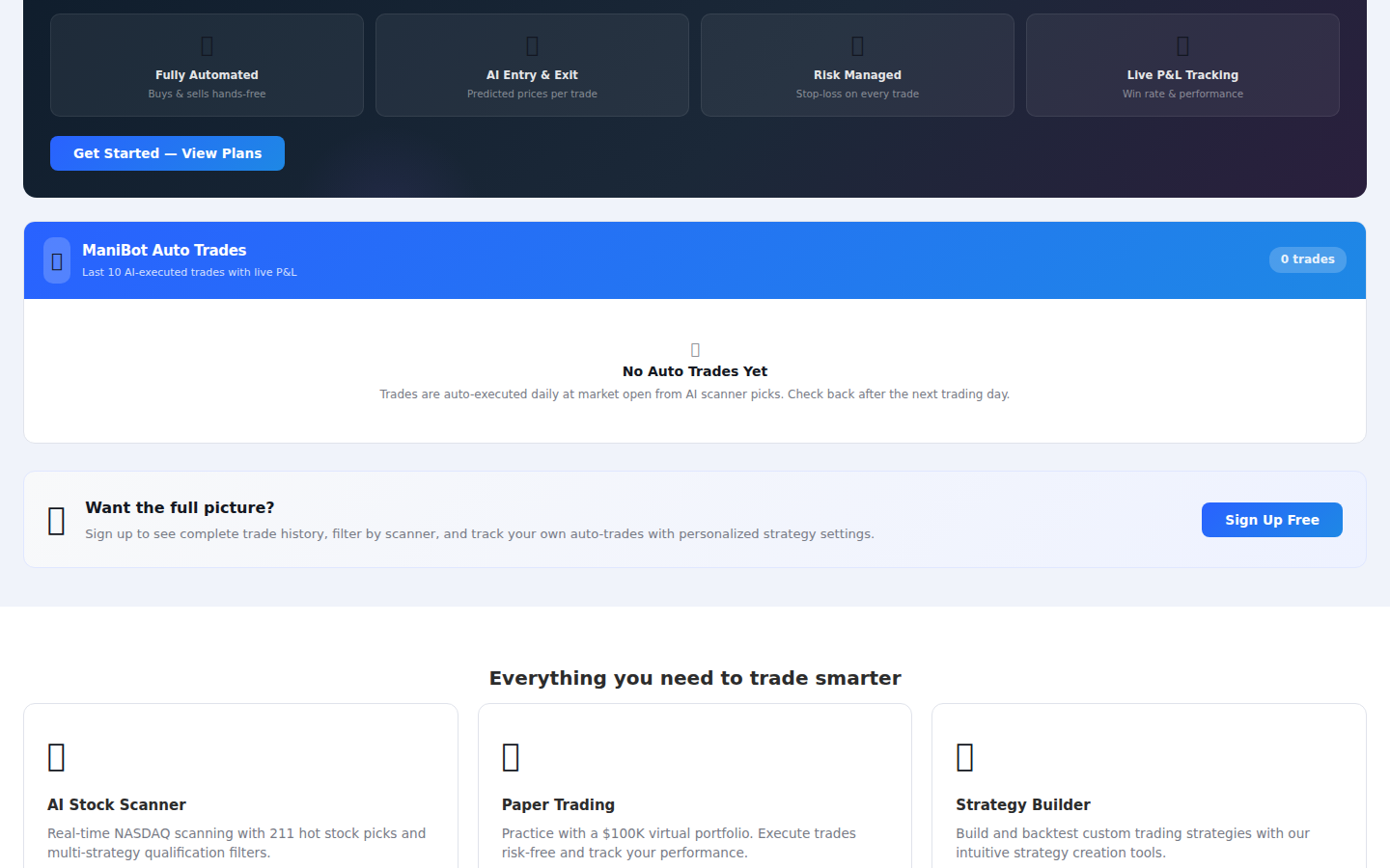 Auto Paper Trade Content