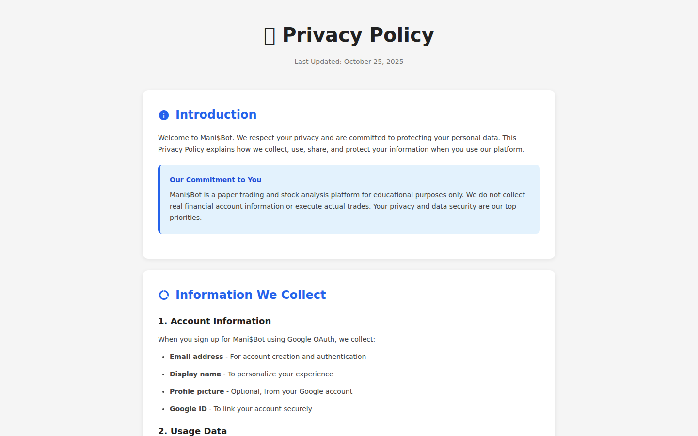Privacy Policy